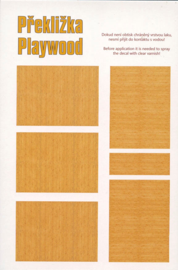 Peewit PEE74004 1:72 Plywood