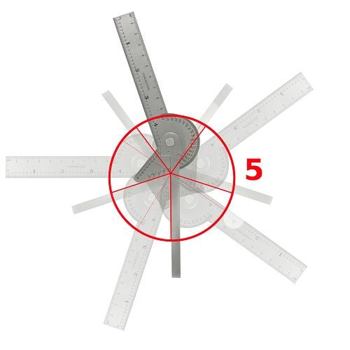 Shesto PGA5001 Modelcraft 5 in 1 Angle Rule & Gauge