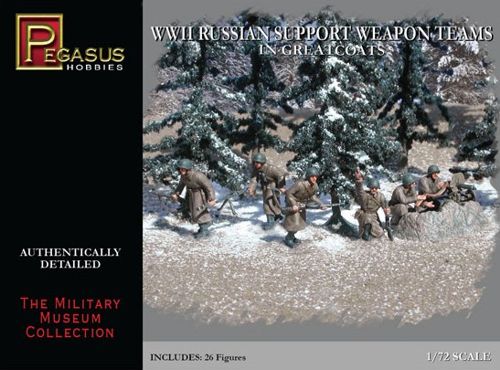 Pegasus Hobbies (P) PH7274 1:72 WWII Soviet Support Weapons Teams in Greatcoats