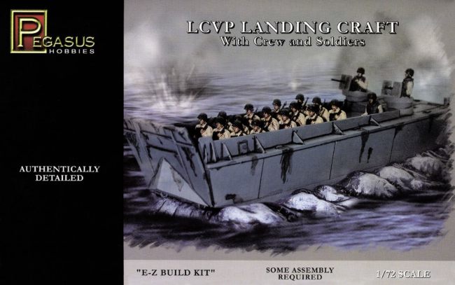 Pegasus Hobbies PH7650 1:72 LCVP Landing Craft with 12 Figures