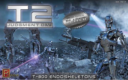 Pegasus Hobbies (P) PH9217 1:32 Chrome Plated Terminator 2 T-800 Endoskeletons