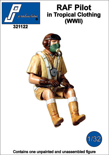 PJ Productions PJ321122 1:32 RAF Pilot in Tropical Clothing seated in a/c