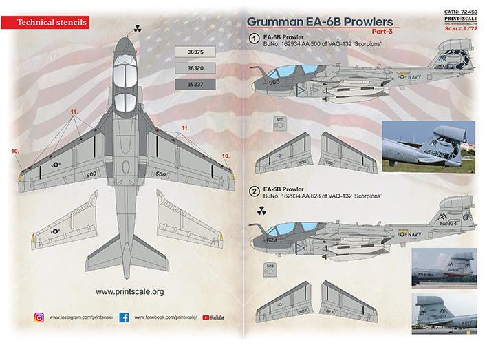 Print Scale PSL72450 1:72 Grumman EA-6B Powlers Part 3 1
