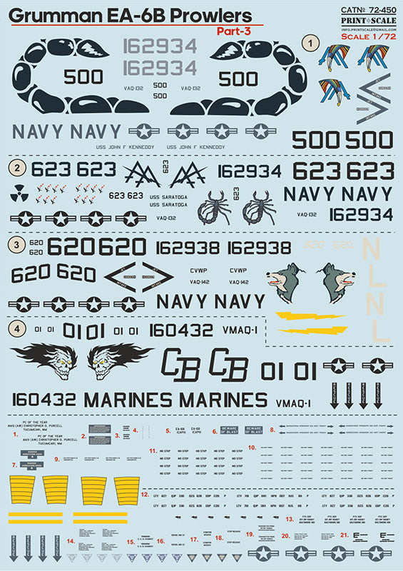 Print Scale PSL72450 1:72 Grumman EA-6B Powlers Part 3 1