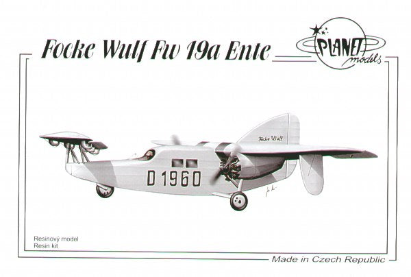 Planet Models PLA18372 1:72 Focke-Wulf Fw-19a Ente.