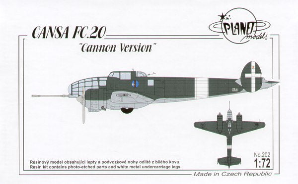 Planet Models PLA20272 1:72 CANSA FC.20 'Canon version'