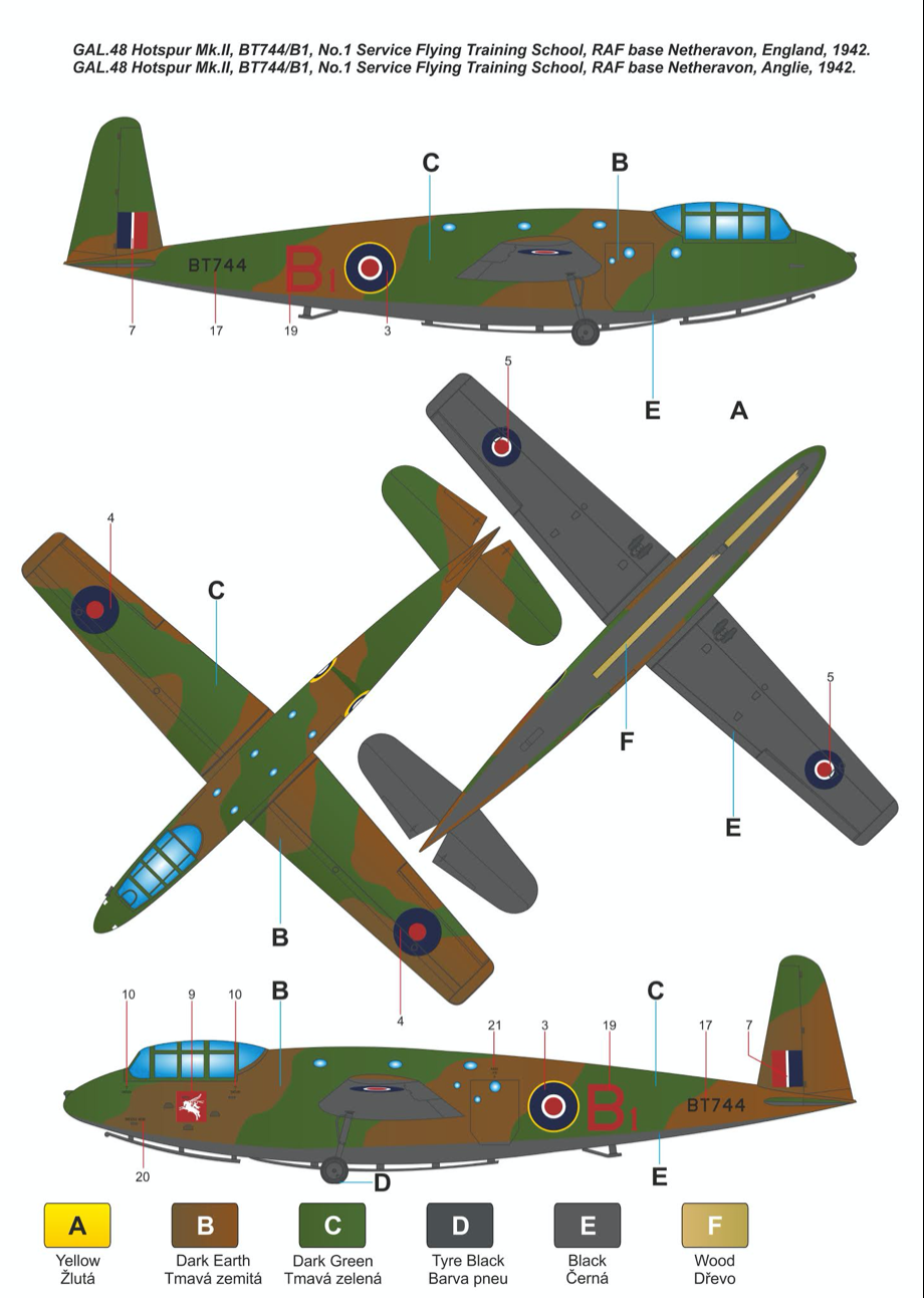 Planet Models PLA21148 1:48 GAL-48 Hotspur Mk.II Resin Glider Kit