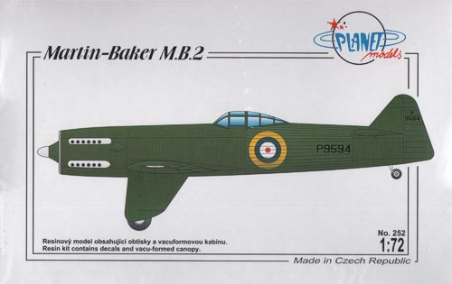 Planet Models PLA25272 1:72 Martin-Baker MB.2 British Fighter Prototype WWII