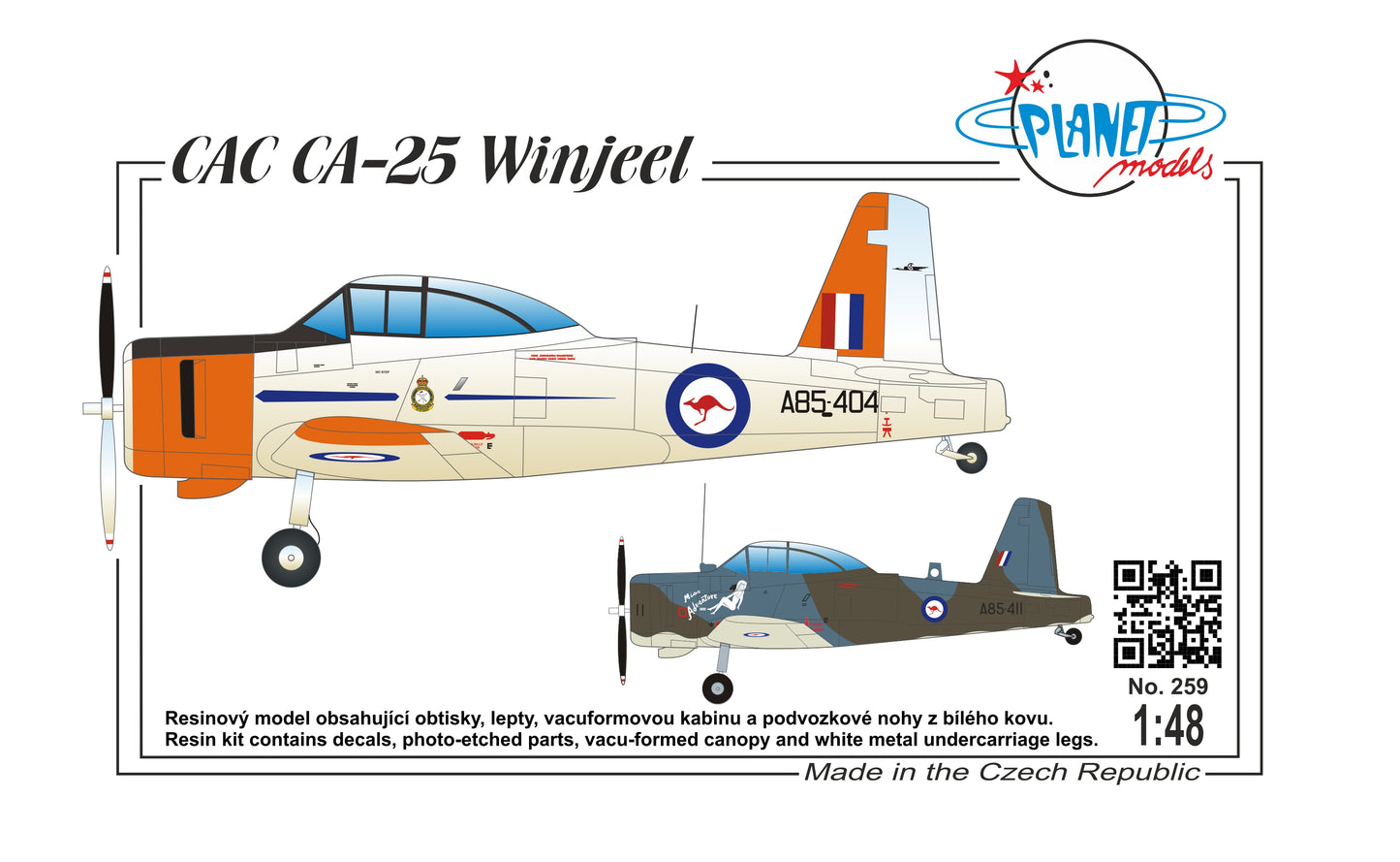 Planet Models PLA25948 1:48 CAC CA-25 Winjeel Australian Trainer
