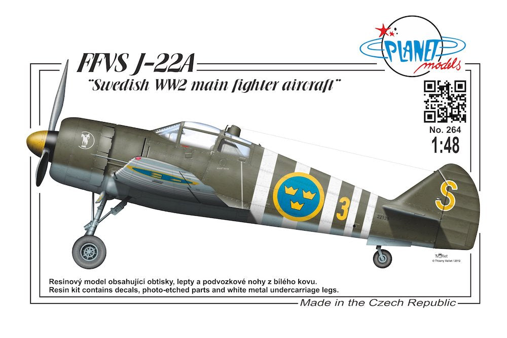 Planet Models PLA26448 1:48 FFVS J-22A Swedish WWII Fighter Kit