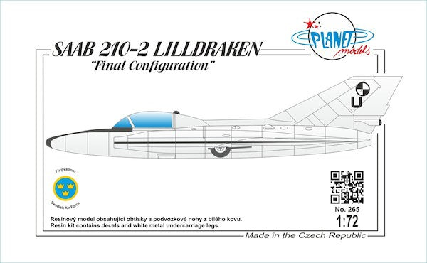 Planet Models PLA26572 1:72 Saab 210-2 Lilldraken Final Resin Kit