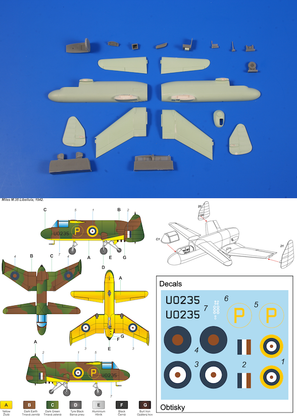 Planet Models PLA26772 1:72 Miles M.35 Libellula Prototype Resin Kit