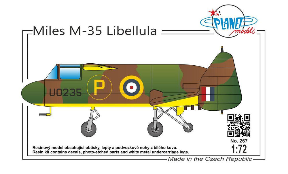 Planet Models PLA26772 1:72 Miles M.35 Libellula Prototype Resin Kit