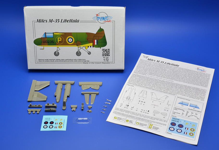 Planet Models PLA26772 1:72 Miles M.35 Libellula Prototype Resin Kit