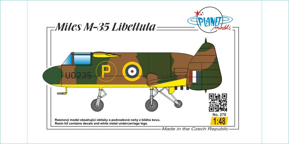 Planet Models PLA27048 Miles M.35 Libellula 1:48 Resin Kit