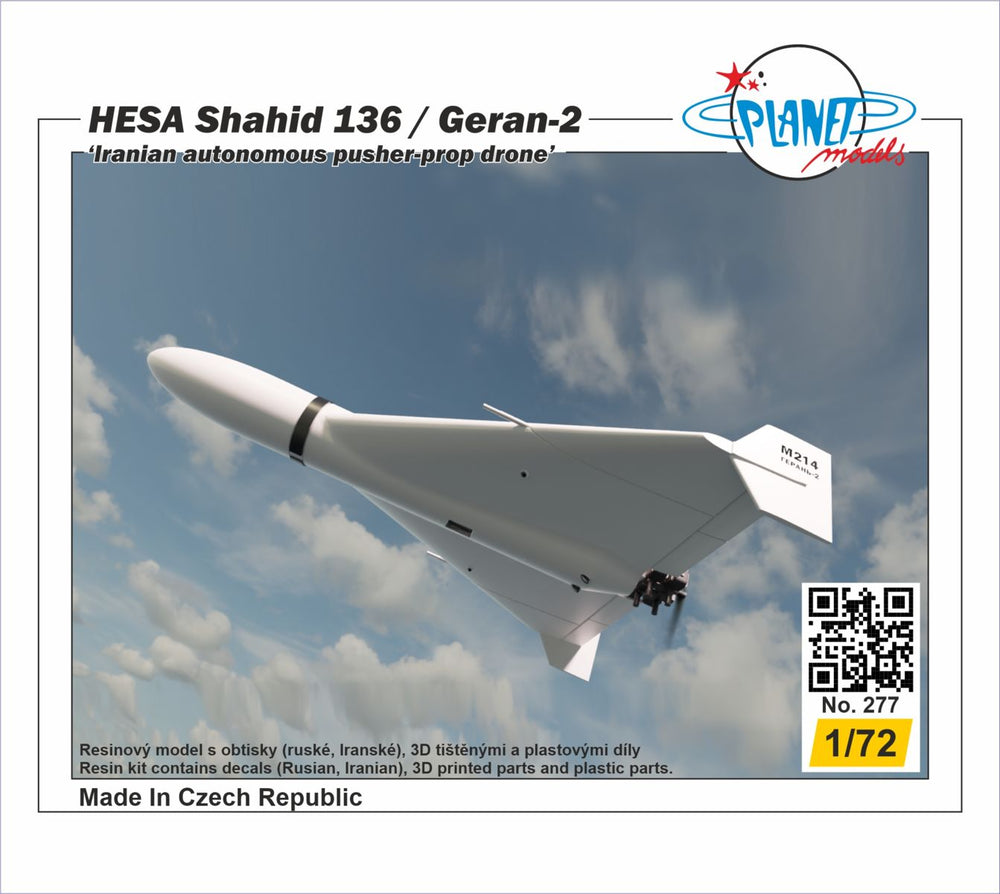 Planet Models PLA27772 1:72 HESA Shahid 136 / Geran-2 Drone Kit