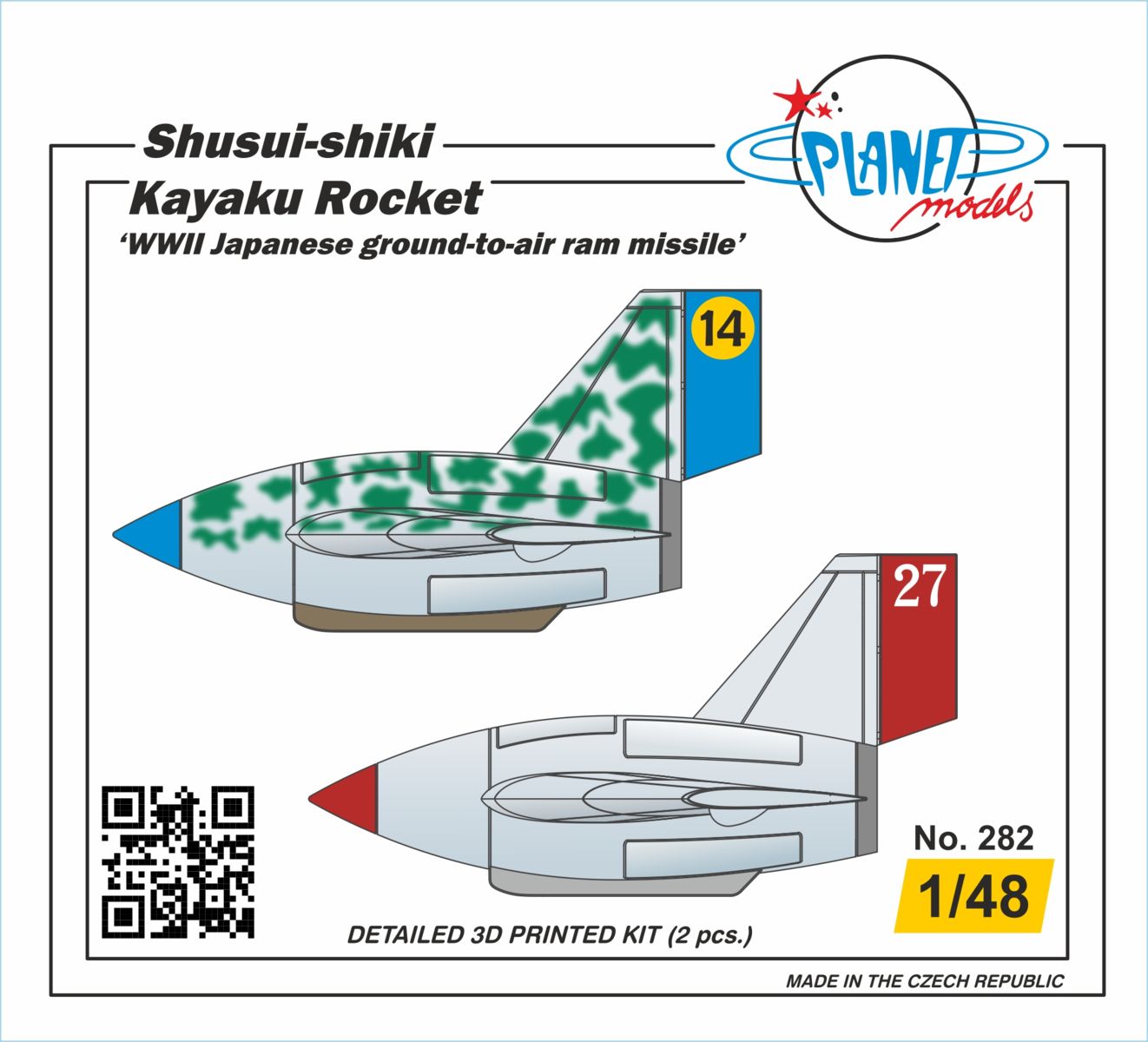 Planet Models PLA28248 Shusui-shiki Kayaku Rocket 1:48 (2 pcs)