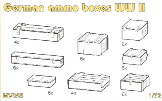 Planet Models PLAMV055 1:72 German ammunition boxes WWII