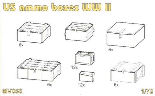 Planet Models PLAMV056 1:72 US ammunition boxes WWII