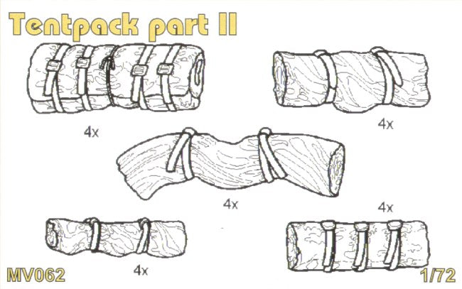 Planet Models PLAMV062 1:72 Tentpack part II contains detailed Tentpack 19 pcs.