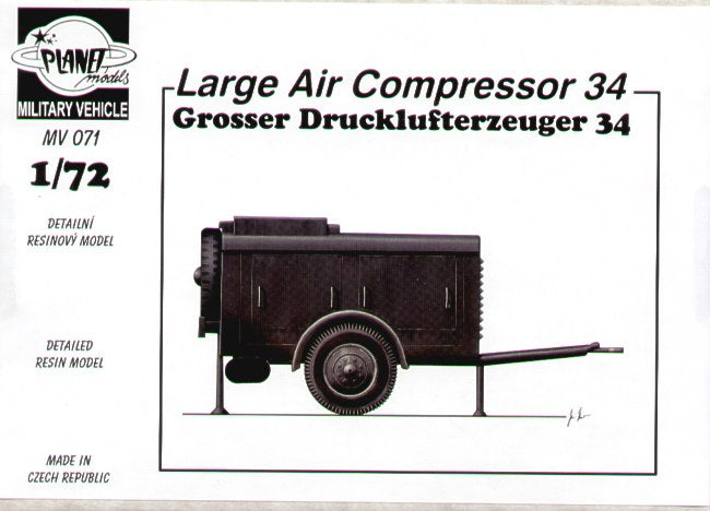 Planet Models PLAMV071 1:72 Grosser Drucklufterzeuger 34