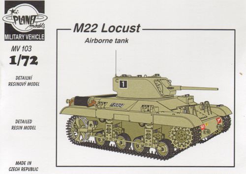 Planet Models PLAMV103 1:72 M22 Locust Airborne WWII tank