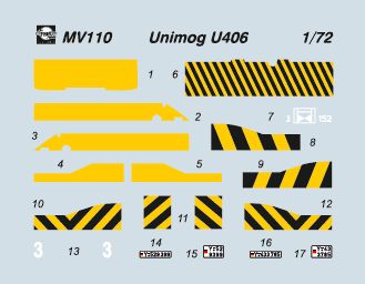 Planet Models PLAMV110 1:72 Unimog U406 DoKa Airport Tug 1/72