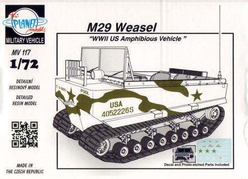 Planet Models PLAMV117 1:72 M29 Weasel