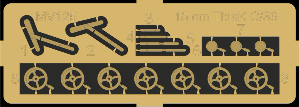 Planet Models PLAMV125 1:72 15cm TbtsK C/36 German Naval Gun Kit