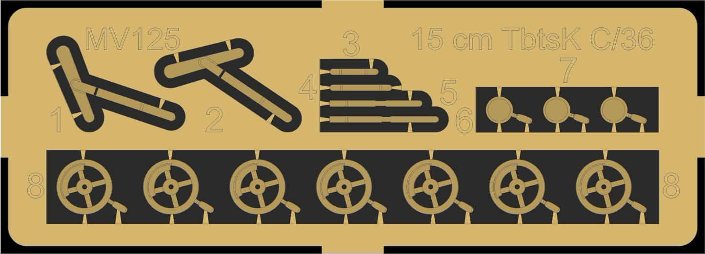 Planet Models PLAMV125 1:72 15cm TbtsK C/36 German Naval Gun Kit