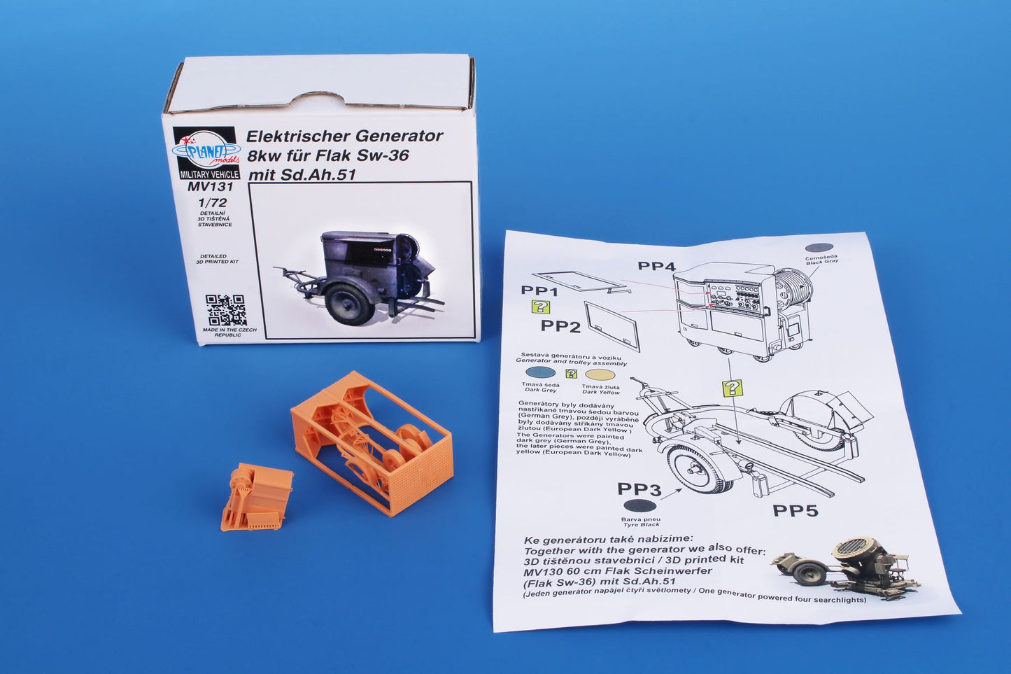 Planet PLAMV131 1:72 Flak Generator 8kw Sd.Ah.51