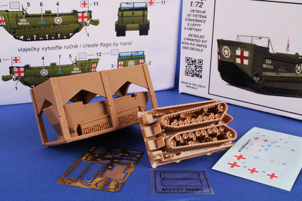 Planet Models PLAMV137 1:72 M29C Weasel Amphibious 3D Print Kit