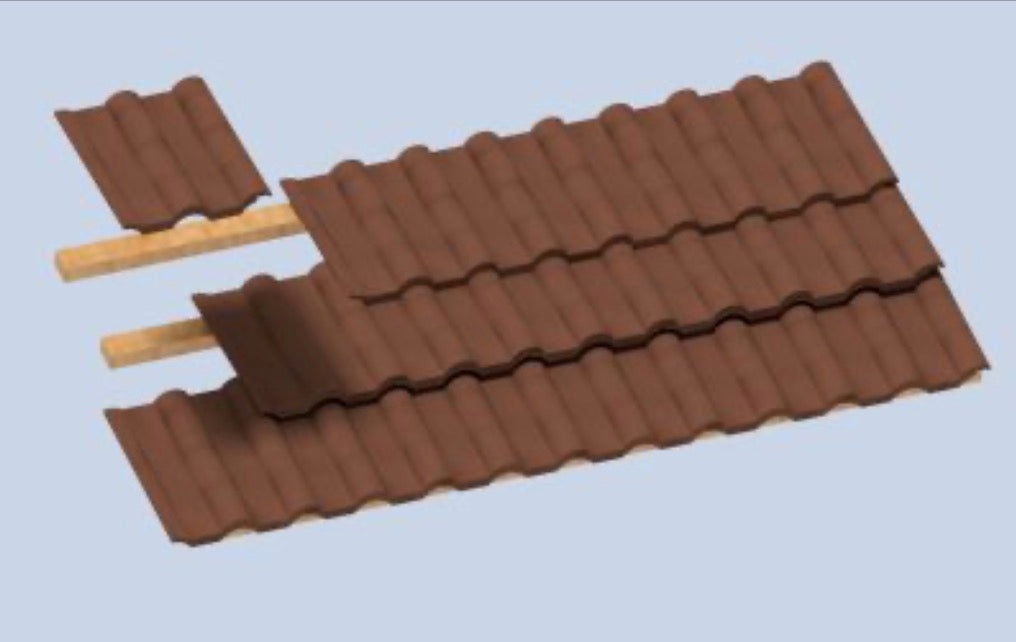 Plus Model PM566 1:35 84 corrugated Roof tiles