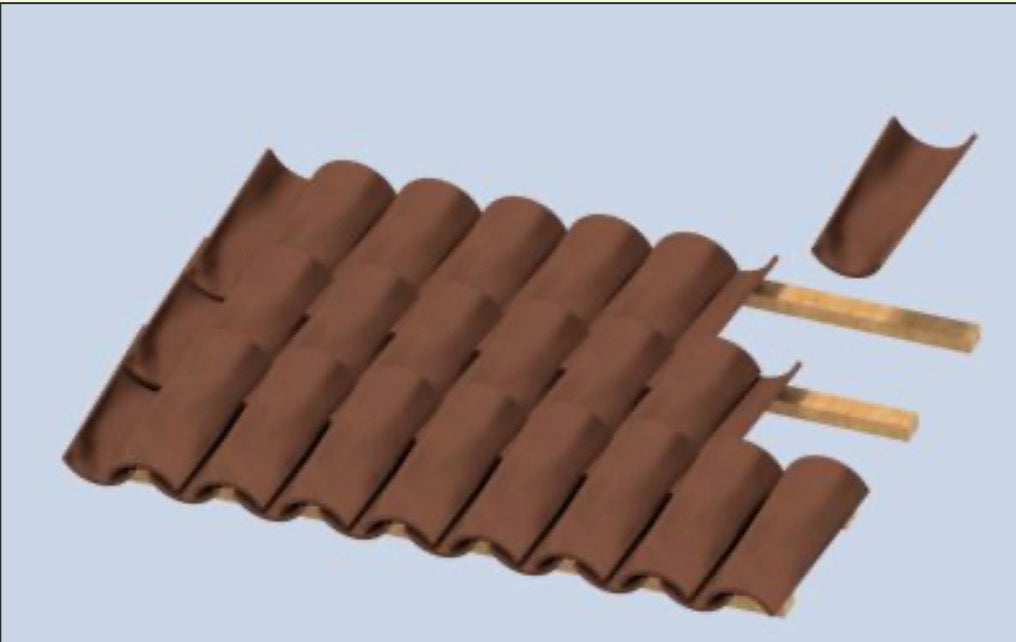 Plus Model PM567 1:35 140 Roof tiles italian and Spanish type