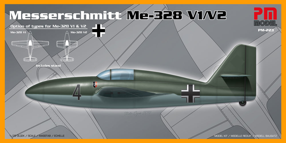 PM Model PM223 1:72 Re-issue! Messerschmitt Me-328V-1 / Me 328V-2
