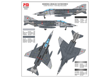 PM Model PM227 1:96 F-4E/F Phantom II German/Turkish/USAF