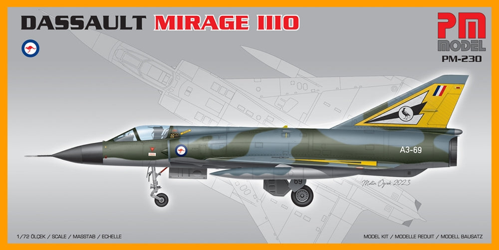 PM Model PM230 1:72 Dassault_Mirage IIIO RAAF 75 & 77 Squadron New box & decals