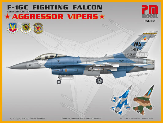 PM Model PM302 1:72 F-16C Fighting Falcon Aggressor Vipers Kit