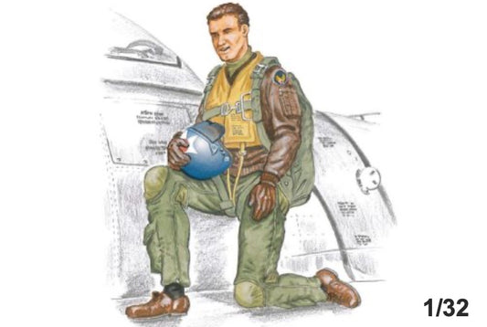 Plus Model PMAL3013 1:32 Kneeling pilot for the North-American F-86F-40 Sabre