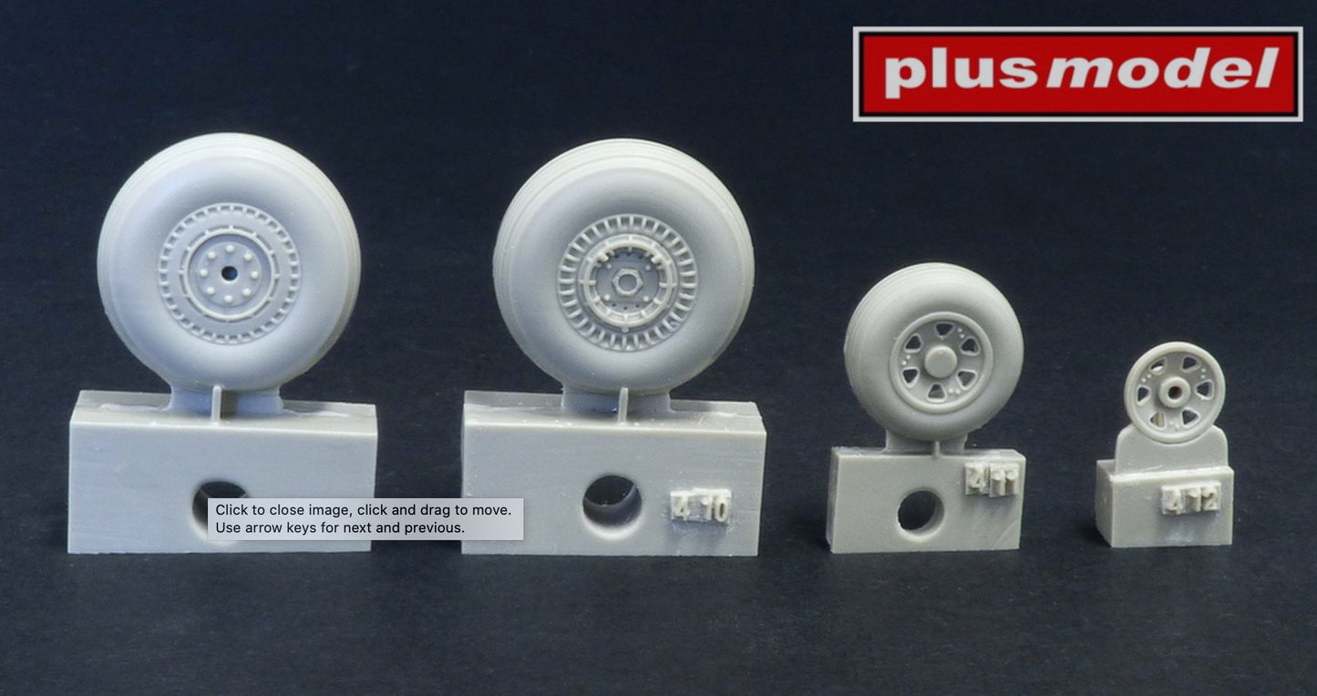 Plus Model PMAL4024 1:48 B-26B Marauder Late Main Wheels