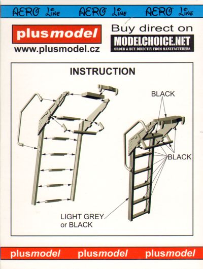 Plus Model PMAL4041 1:48 Ladder for General-Dynamics F-16A/Lockheed-Martin F-16C