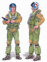 Plus Model PMAL4089 1:48 2 standing crew figures for Grumman F-14A Tomcat