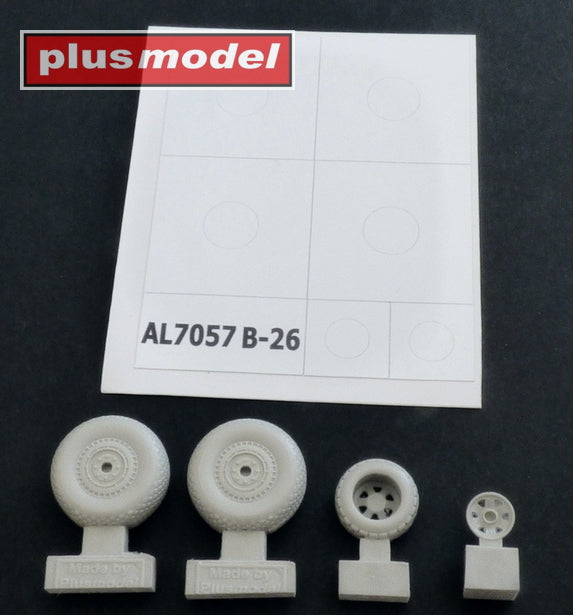 Plus Model PMAL7057 1:72 B-26 Marauder Late Diamond Wheels & Mask