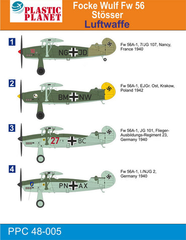 Attack Kits PPC48005 1:48 Focke-Wulf Fw-56 Stosser Luftwaffe Kit