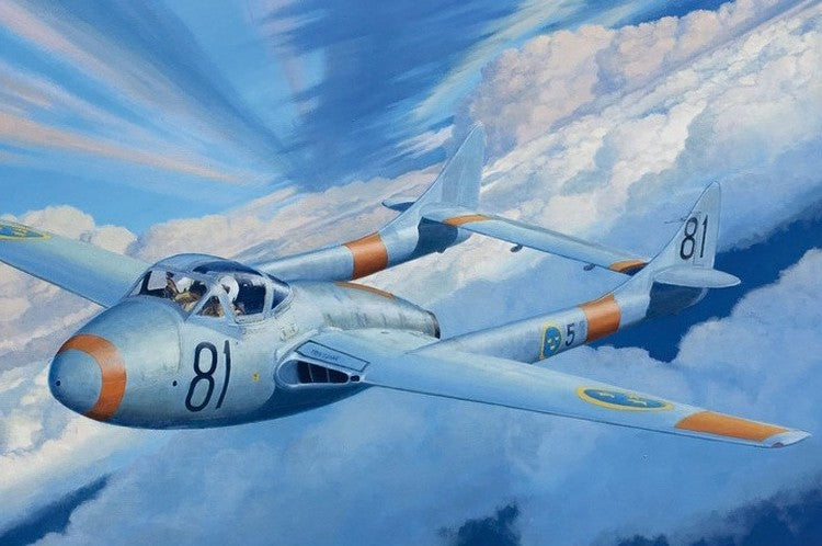 Pilot Replicas PR48A006 1:48 J28 Vampire FB50 Swedish Air Force