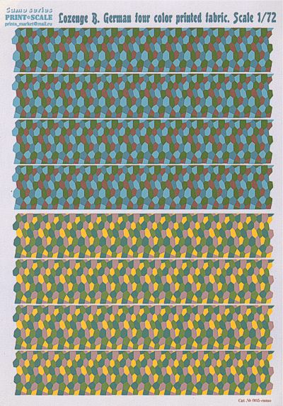Print Scale PSL005 1:72 German four colour printed fabric