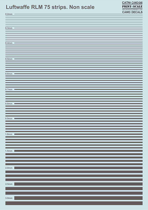 Print Scale PSL046 Luftwaffe RLM 75 stripes