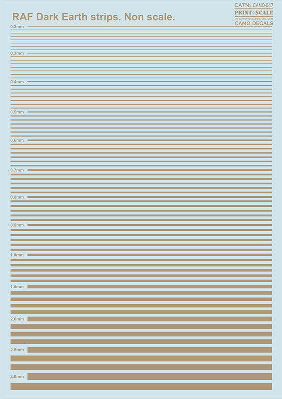 Print Scale PSL047 RAF Dark Earth strips