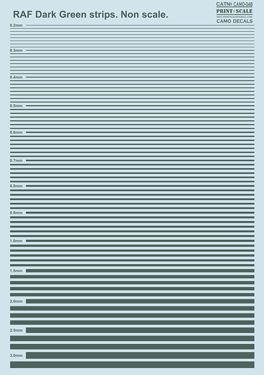 Print Scale PSL048 RAF Dark Green strips