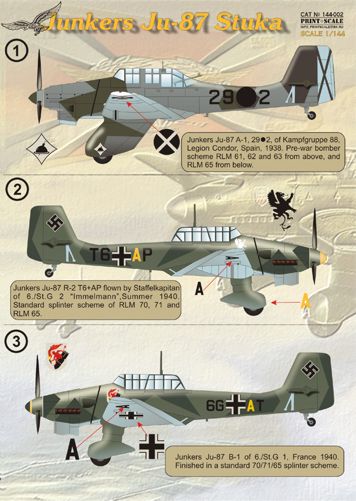 Print Scale PSL14402 1:144 Junkers Ju-87 'Stuka' 1